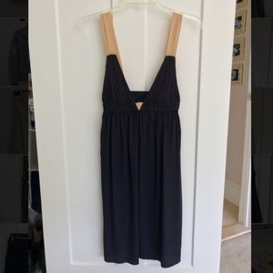 Black dress with cinch waist
